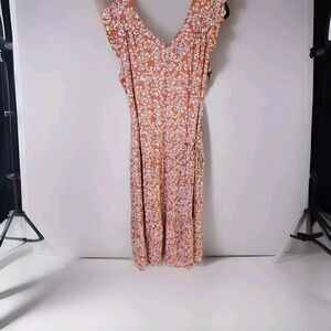 Simply Vera Wang Floral Pretty Tiered Maxi Floral Dress Size Large NWT